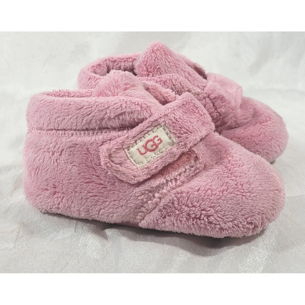 UGG Baby Toddler Fleece Bixbee Slipper Booties - Pink - Size 04/05 - NWOT